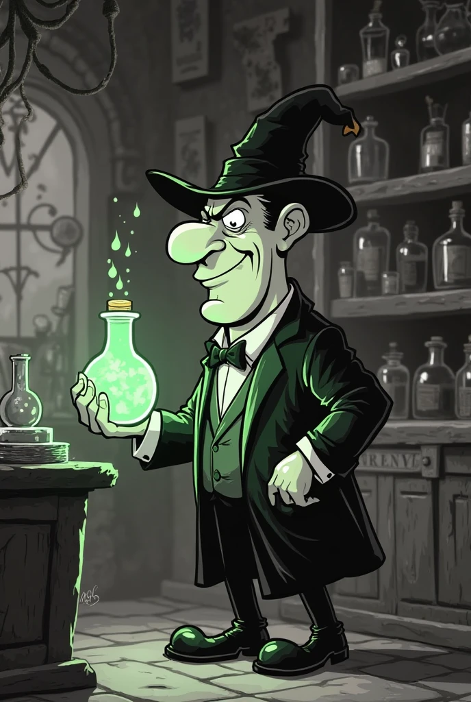 a 3D wizard in a pinstripe outfit, swimming in a glass of juice, unreal engine 5