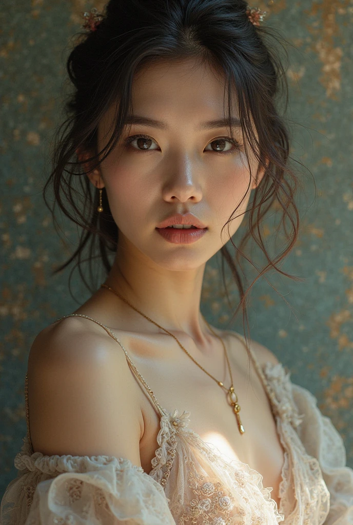 1 girl, Smile, iris, dramatic angle,sexy clothing, dramatic lighting, chiaroscuro, evoke depth,In you