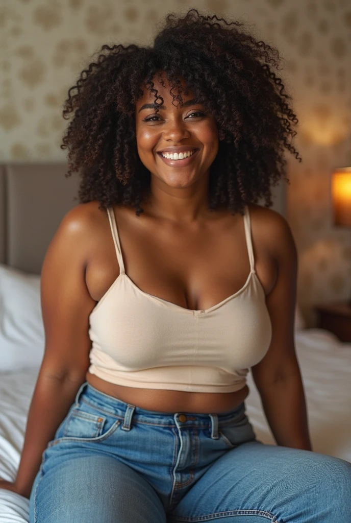 puffy woman in white shirt and ripped jeans posing on bed, fit girl, toned body, attractive body, shapely body, perfectbody, sultry body with sexy belly, fit dainty figure, photo of slim girl model, fit pic, slenderbody, Bonito midriff, photo of lean, rosto e attractive bodys, Waist slender, Waist slender