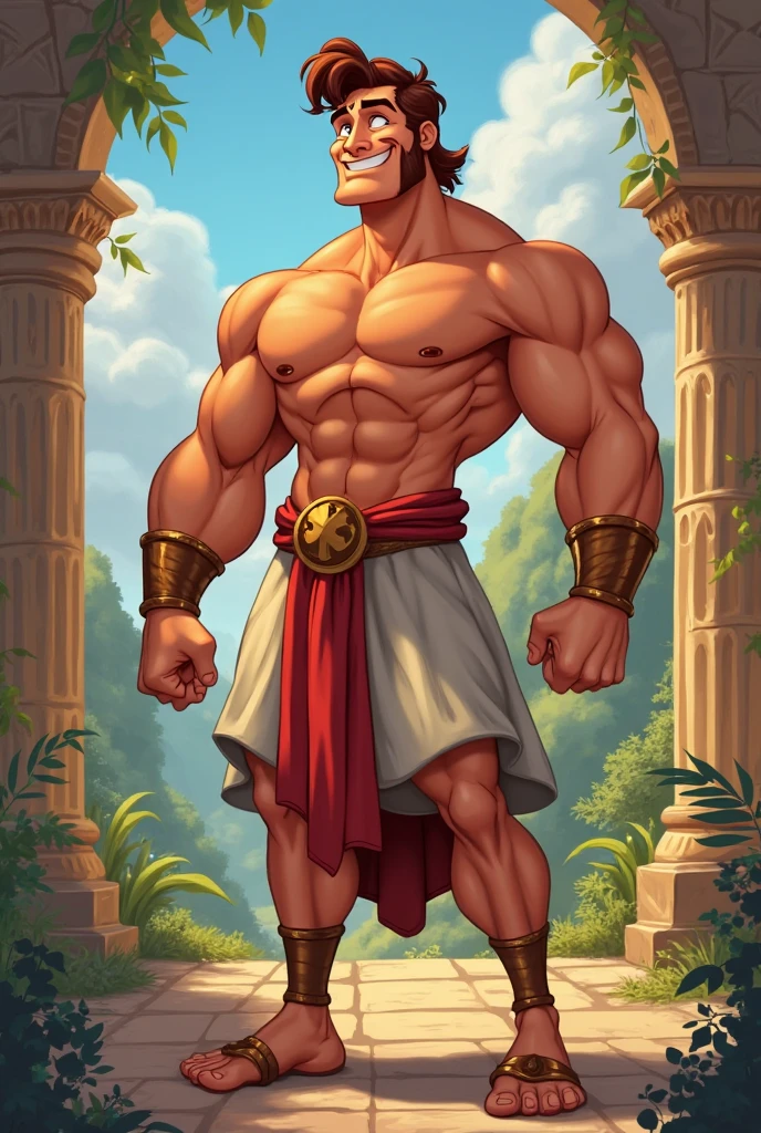 1boy with manly face, muscular, tall, body blonde broom-like hair and green eyes, tan skin, 195 cm, 2 in white celtic peasant tunic. 1st century BC roman era in the pannonian basin. Drawing adult animation style.