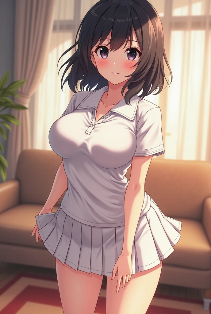 white micro mini skirt white、NSFW、独奏、white micro mini skirt white、(white micro mini skirt white、White pleated skirt、White tennis wear、White polo shirt、Big Breasts)、Toned body、Bare thighs、(Panty shot、White panties、Panties transparent with sweat、Mansuji)、(White tennis wear、White polo shirt、Big Breasts、white micro mini skirt white、White pleated skirt)、白シャツ越しに透けたBig Breasts、(short hair、Brown Hair、Barrette、hair ornaments)、(Brown eyes:1.5)、(yuihirasawa、yui hirasawa、Yui Hirasawa)、Big Breasts、Women's High、Tennis court、独奏