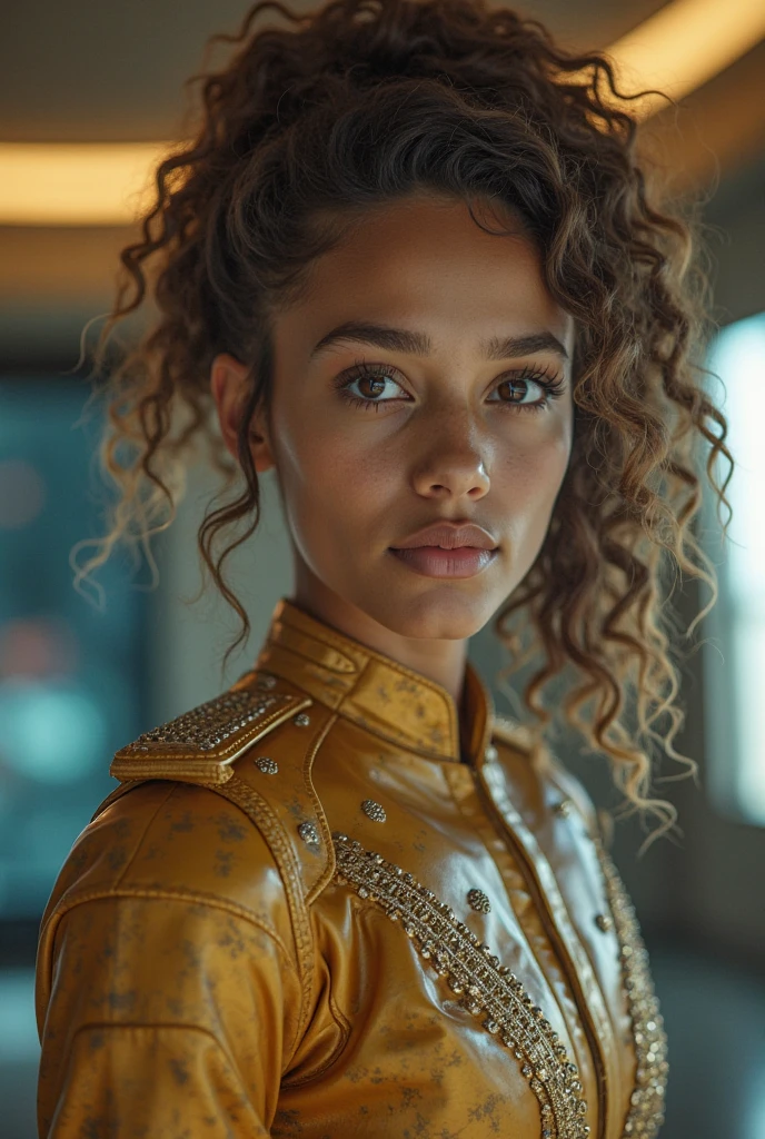robot, UE5, Mech warrior,scifi, DL, curly long hair, smiling, staring at the camera, photography, trending on artstation, sharp focus, studio photo, intricate details, highly detailed, front face, by greg rutkowski <lora:DL:0.9> <lora:add_detail:1>