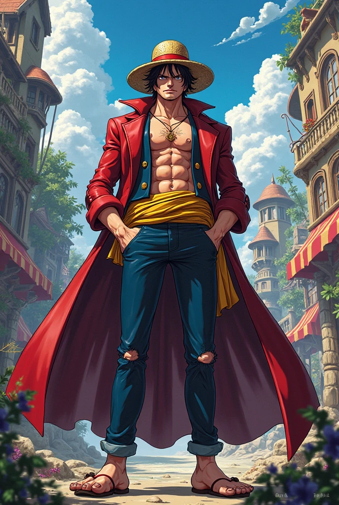 Create a One Piece style character based on Cristiano Ronaldo