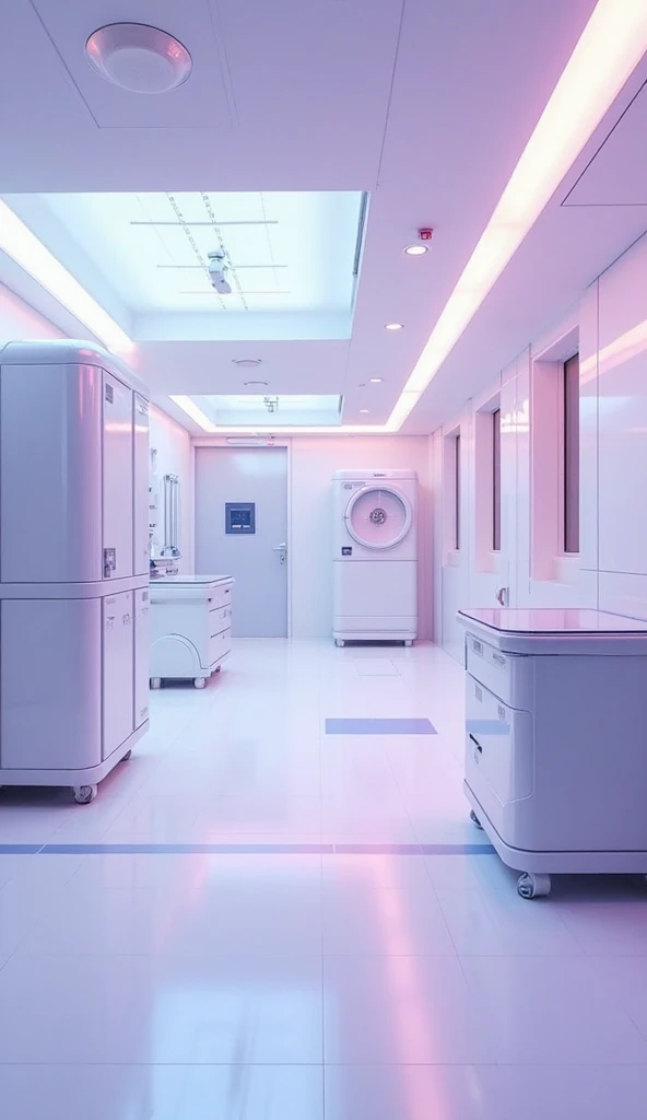 um gigantesco, minimalist lounge, A stunning laboratory, where aliens and specialists perform advanced genetic studies. The atmosphere is saturated with intricate extraterrestrial symbolism, and holography flows through space, adicionando camadas de complexidade visual. At the center of this scenario, An alien doctor stands out in her realistic pink costume, cujo olhar cativante e expressivo, Feature Two T-Grey, contrasts with his large head and delicate facial features. The camera, positioned at a strategic distance, captures a panoramic view that encompasses both the breadth of the laboratory and the expertise of the physicians who dedicate themselves to their tasks with precision. In the midst of futuristic technology, The lab proves to be a site of deep genetic exploration, where the combination of alien medical skills and technological advances results in a breathtaking visual and scientific spectacle.