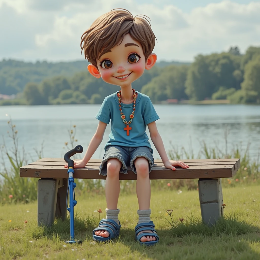 a happy cute standing short hair, vestindo uma fantasia espacial, , fundo branco, barnet, Tom, Estilo Pixar, ....3d, desenhos animados, rosto detalhado, asymmetrical 16k