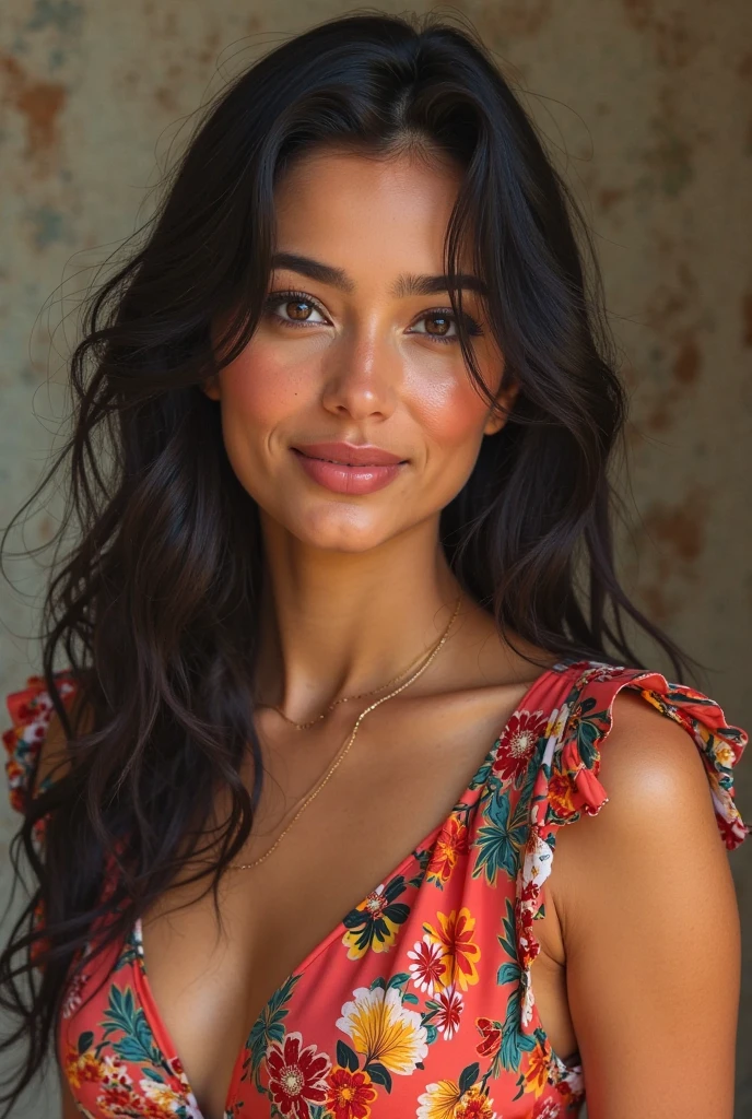 Une fille marocaine typique pourrait être décrite comme ayant des traits du Maghreb, avec des cheveux généralement bruns