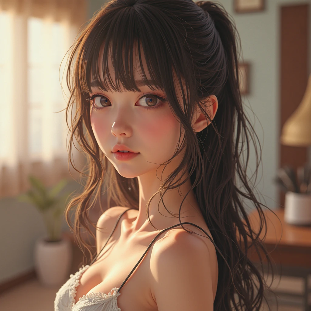 {{{{{3,318 trillion pixels high resolution, vivid filter, nsfw, A girl I thought was still very young showed her panting face and ample breasts so I gave her an aphrodisiac to make her look even sexier and her innocent appearance was tinted with a sexy aura, Realistic scenery and lovely nudity Japanese girl in a romantic Cylindrical crystal sparkling herbarium filled with flower oil, She's drastically panting, unhooking her bra to reveal her nipples and full tits, thicken the lips look pretty, Her fluffy skin and curvy back, Boobs are fluffy and bouncy, Tits that get rounder bigger}}}}}, {{{{{detail of The panting face of a neat and cheerful girl loved by everyone, Her cute supple legs and romantic panting Inside a sparkling herbarium in female hormones oil depicted in detail, in detail her cute bra hook, Trapping her in a cylindrical glittering herbarium and pouring in oils that remake her young and pretty and sexy, The young girl turns sexy as she kneels and moans and turns into the female hormones that run through her body, The bulge in the side of the breast is too cute, sideboob}}}}},{{{{{The hormones in the sparkling herbarium cause the innocent girl to change rapidly tits swelled up to huge gazongas form two beautiful mountains revealing a tight cleavage, It's too cute and innocent to see her go into her own world panting, All the sexiness that's amplified inside her makes her panting, Cuteness preserved forever shining in exchange for life from her, her beautiful slender underbust, slender curvy cute waistline, an lewd fetish for lips and necks and waistlines, her clearer nip line from underbust to hips, gloomy straight wig, thick vivid lips}}}}},{{Extremely detailed}},{{{{{heroine girl's Sexually unused body with pure and innocent aura}}}}}