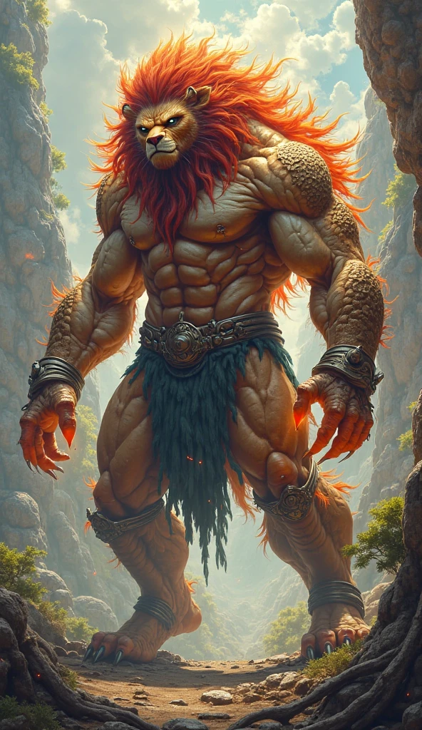 The curupira mixed with Zeus being God of gods and very muscular