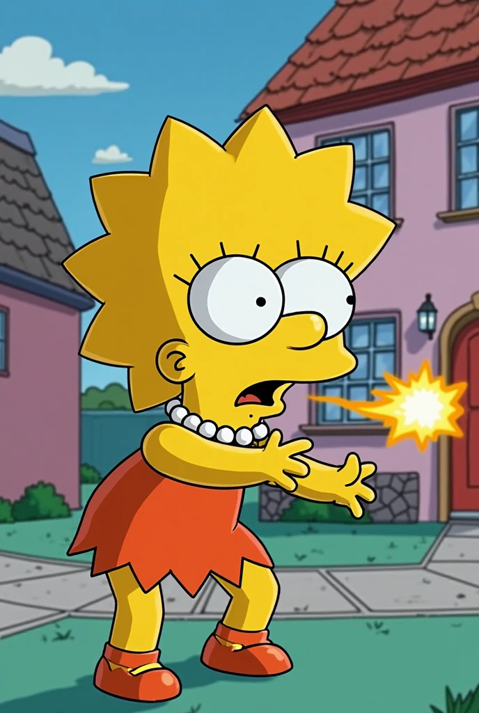 ((masterpiece, best quality)),(complex light), full body,1girl, solo, lisa simpson, <lora:Lisa_Simpson1-10:1>,red dress,closed mouth, black bead eyes, fighting stance, angry ,serious,