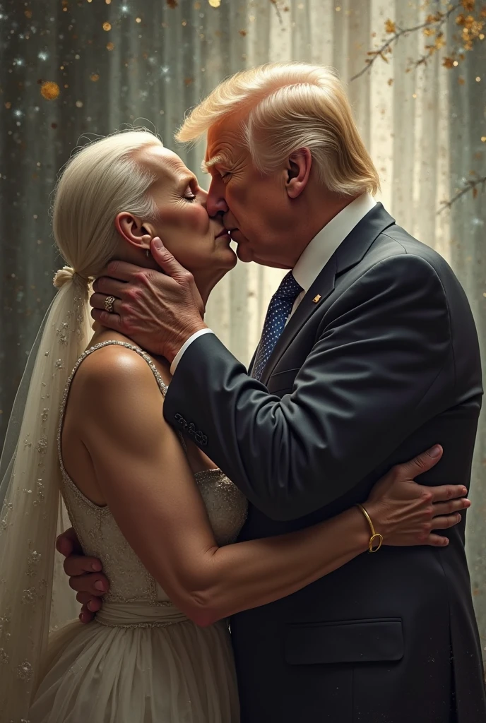 Netanyahu and Biden are naked and kissing each other