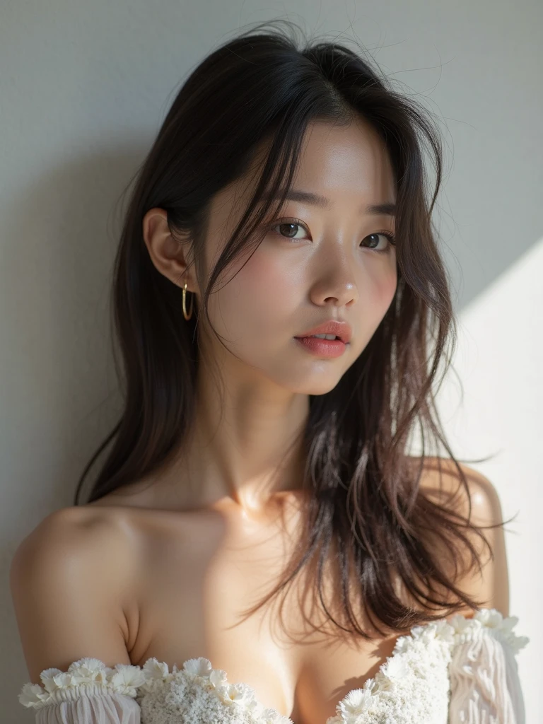 Asian girl, 18 years, fully naked, medium sized boobs