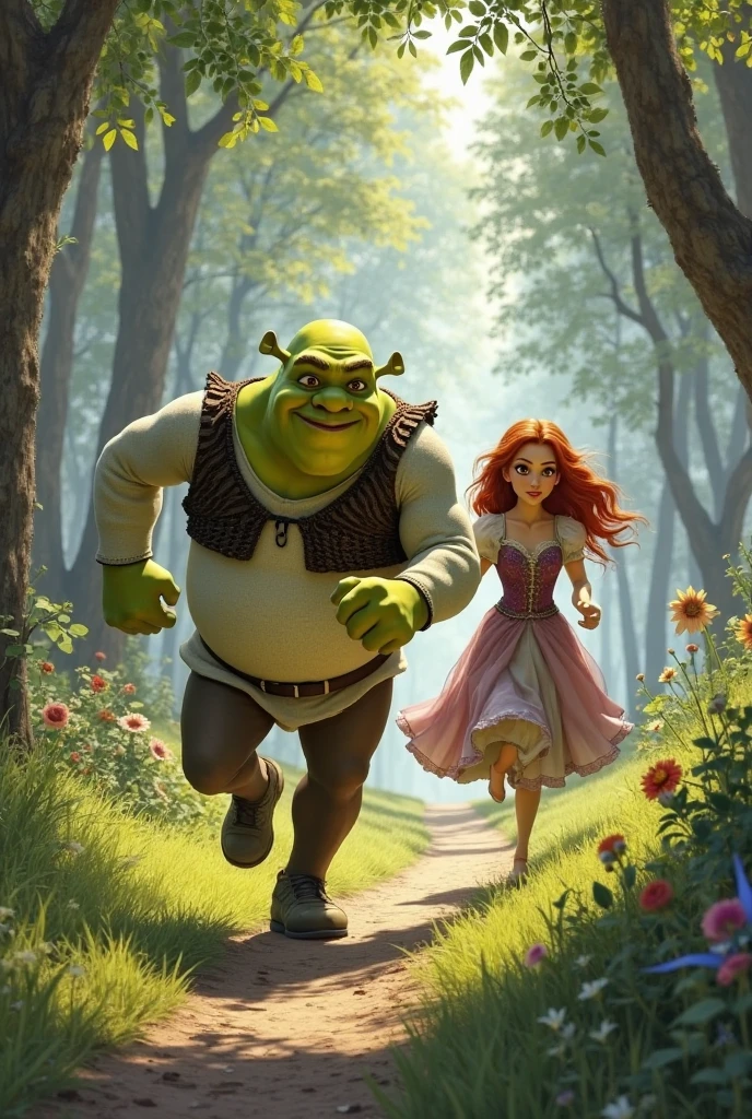 Shrek and Fiona in attack position with team hope written on it and the green colors in evidence