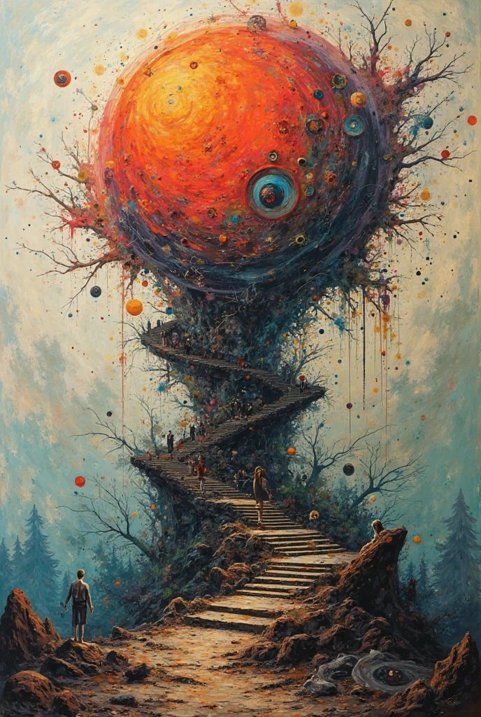 harmony imagination of the struggle to make a perfect life for a connected peaceful humankind inside of a crazy mind ,alcohol ink paint by Marc Simonetti, Alberto Seveso, Jeremy Geddes, Gediminas Pranckeviciu, Igor Ozhinga, Thomas Kinkade, Jean Baptiste Mongue, James Christensen, cinematic lighting, highly detailed, sharp focus, perfect balanced style, intricately features, amazing depth, maximalism, watercolor splash, little colors, smooth, surreal masterwork by head of prompt engineering  <lora:hyperkraximalism:0.5> <lora:xl_more_art-full_v1:0.45>