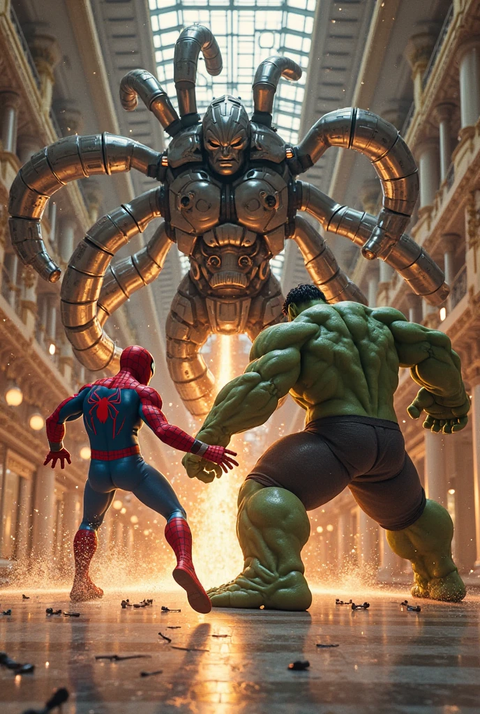 Robot eyes blue on war one one spidermen
