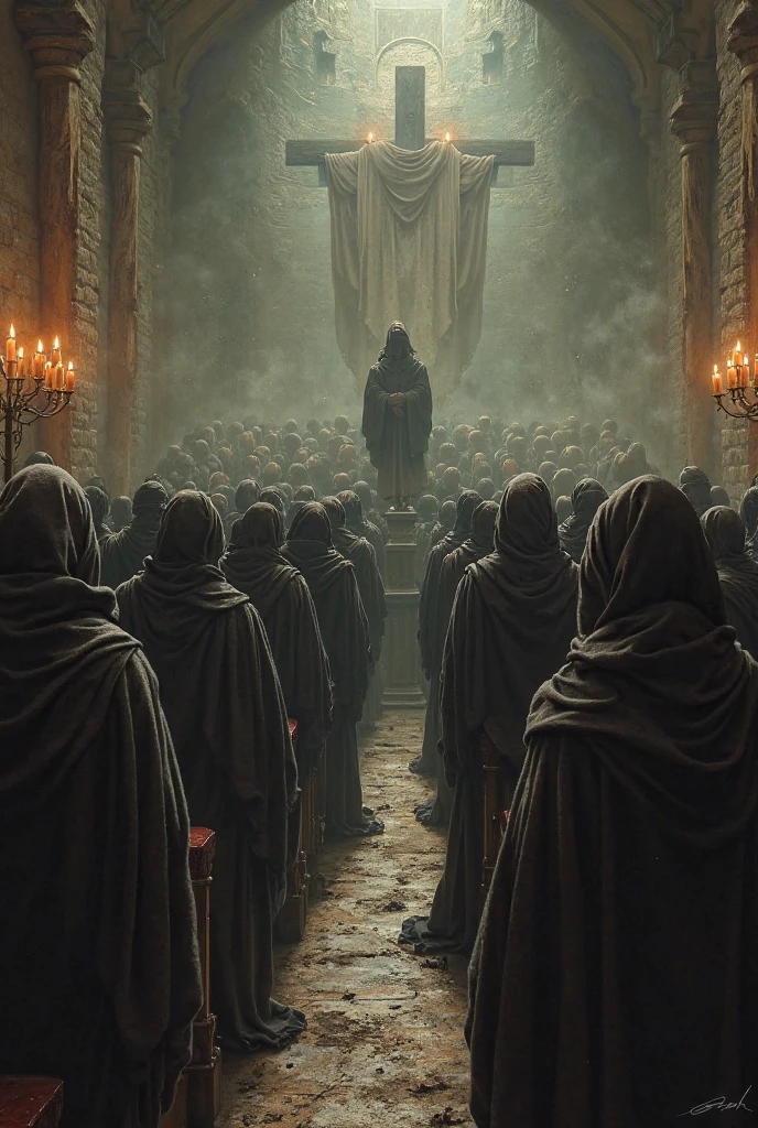 in the beginning everything was in darkness, multitude of people in darkness, suffering, abyss, souls were deserted and empty, lost people --auto --s2