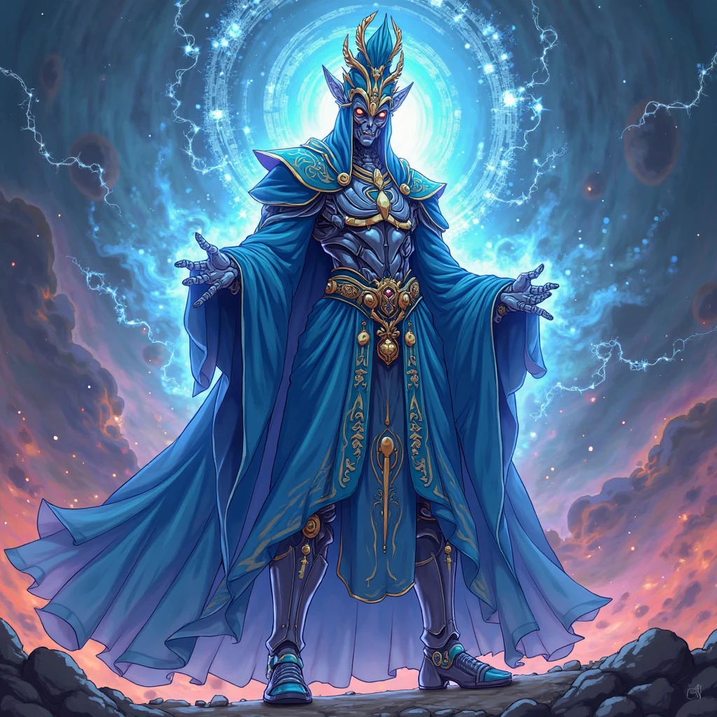 Blue Dragonborn Cleric 