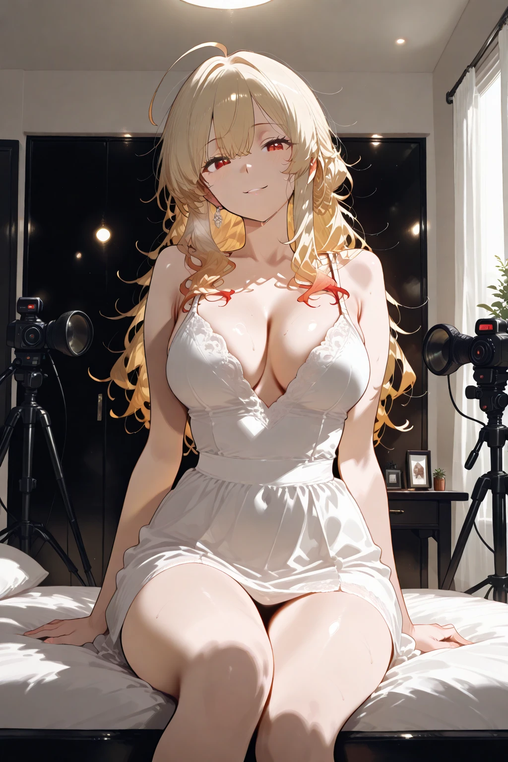 Browsing Caution (Highest quality:1.5, High resolution, 超High resolution, 4K, Detailed lighting, Shaders)(masterpiece:1.2), Very detailed, destiny/Background of the stay, indoor, Illyasviel von Einzbern alone, Cowboy Shot,Long Hair, Gray Hair, Red eyes, Red cute bra Red cute panties M-shaped feet Sexy look atmosphere Beautiful night view bedの上 超blush topless Completely naked, Spread your legs, Sheet, Lift your legs, nude, (pussyfocus:1.0) Sweat, Shiny skin, Heavy breathing, ( Sex, sexual intercourse, put in, Heterosexual, Motion Lines, Motion Blur, Talking Spirit:1.1), (Lie in, Lie in on your back, bed,Subjective:1.1)blush Pushed down Face distorted by pleasure Resisting Pleasure Blushing Wet nipples licked Overflowing body fluids Spurting of bodily fluids (( Close your eyes and lean back)) (((Ecstasy)))++
