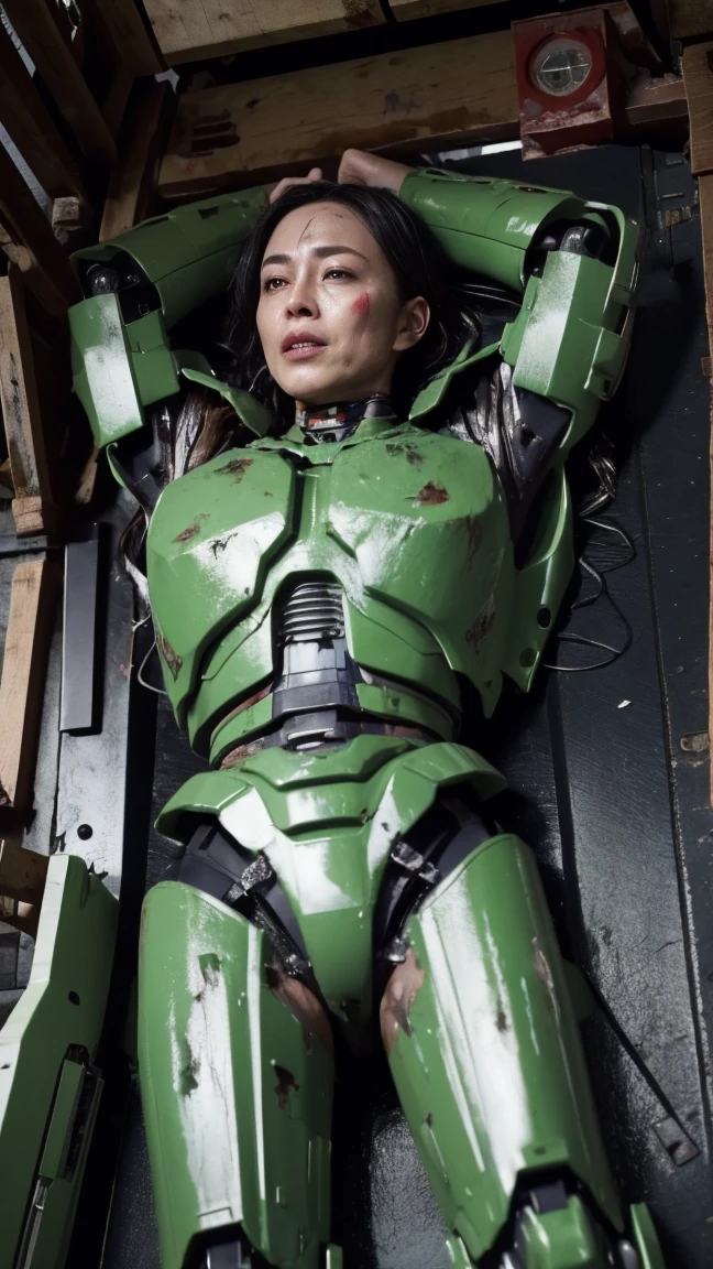 jennifer tilly, high tech, mechanical body parts, scary cyborg, martial cyborg, laboratory, neon lights, wires, electrical tape, ramjet legs, (((jodie foster))), 21 years old, magnet arm cannon, rust, muscled tummy, (muscle girl:1.3), abs, (kat dennings:1.3), plunging neckline, perfect skin, body modification, (blonde:1.1), weaponized, lethal, dynamic, sultry, playful, angelic aura, techwear trench coat, sundress, (cyborg:1.2)