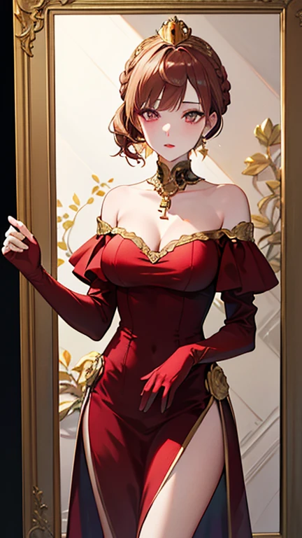 ((Лучшее качество)), ((шедевр)), (подробный), Asian girl in red underwear