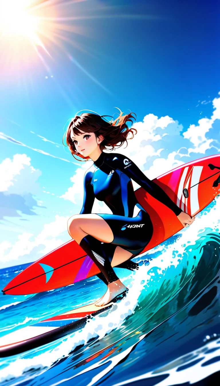(Holder Neck Swimsuit,sunglasses)(Windsurfing woman), best photography angle,  best moment when doung surfing