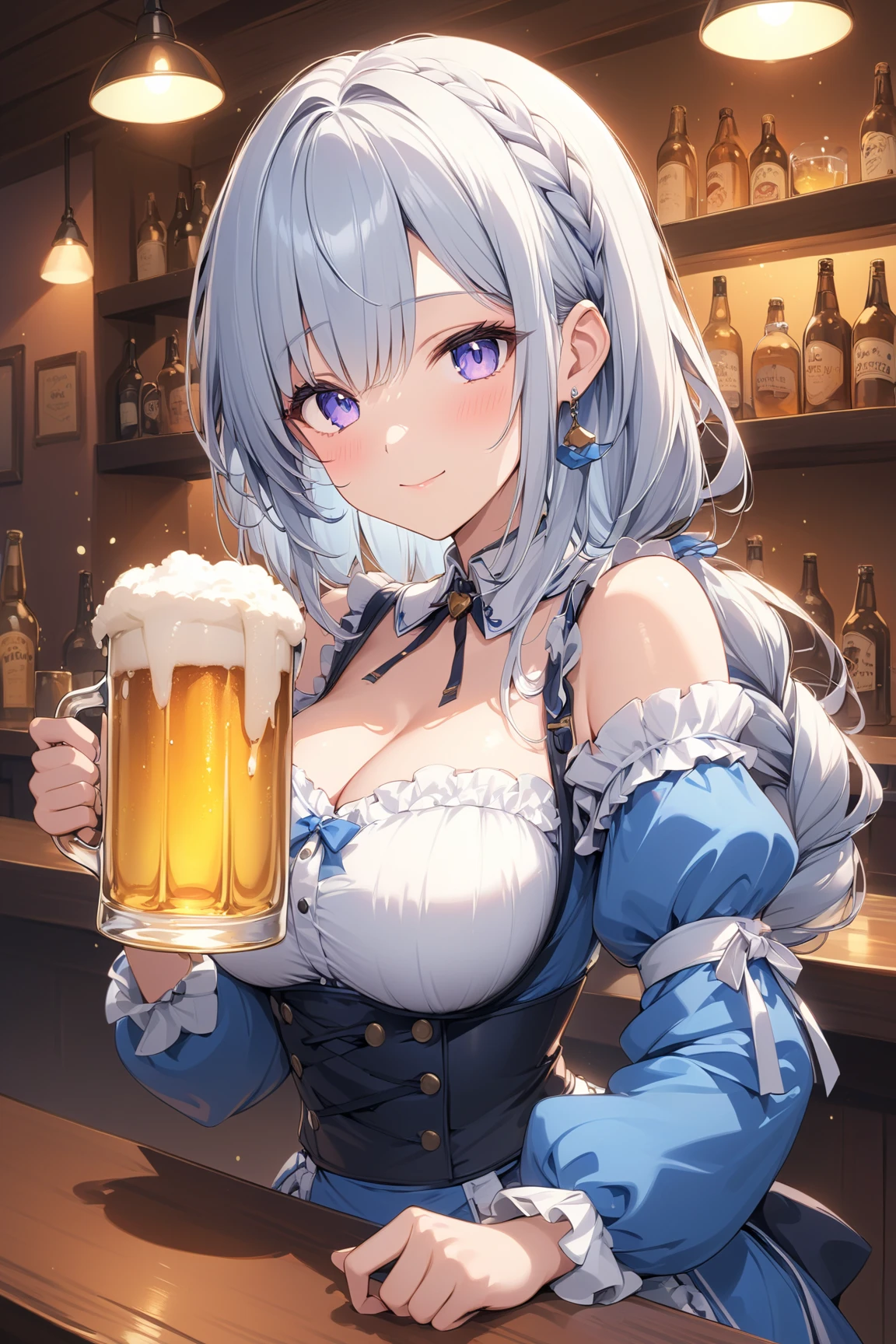 Very drunk girl big size cilicone tits pixar animated happy drinking whisky