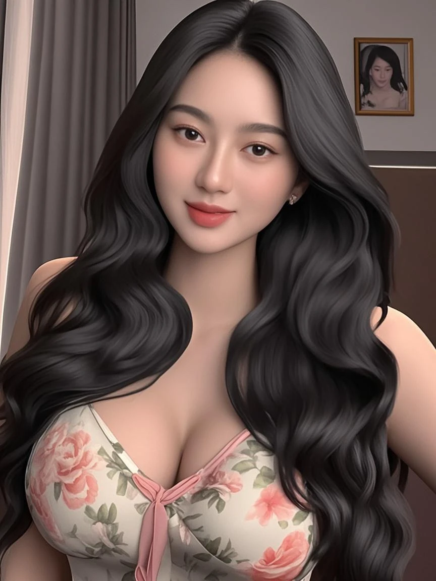 laying in the bedroom、Wearing a lingerie、lyin down in bed、large breasts are squeezed、(8K、top-quality、masterpies:1.2)、(The hair、_Style)、(realisitic、Photorealsitic:1.37)、top-quality、masterpies、[large boob]、spreading up her legs、Revealing her ,   Short hair arrangement according to the trend of 2023、realisitic、super detailing、Beautiful facial features、in her 20s、Beautiful Japan and Japan models、Elaborate CG、Plump style、adolable、Lady、Delicate skin type、Hair with fine details and softness、The model's hair color is slightly lighter and softer、Healed、Beautiful female K-pop idols、huge-breasted, Gigantic cleavage breasts、Plump body