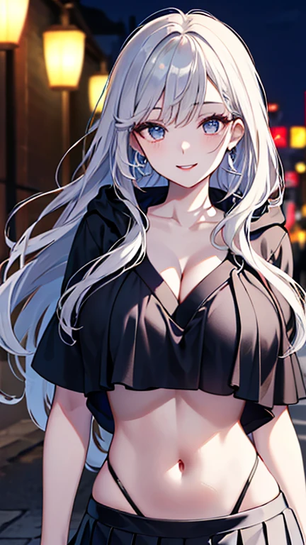 (masterpiece, best quality:1.2), (high resolution, 8K RAW photo, photo realistics, clear focus, weak outline:1.3), (cinematic lighting, moody, textile shading), pov, (solo:1.5), 1 matured woman, 24 years old, (milf:1.5), ((nfsw:1.5, fuge breast:1.3, sagging breast, big tits, breast cleavage, harass sexually, in heat, presenting)), ((Bright beautiful eyes:1.3)), (sitting on stool in a BAR counter, lying face down on the counter with putting arms on the counter top, looking at viewers, cocktail glass), raised sexy, (little happy smile:1.3, shamed), light purple mesh on silver hair, medium long hair, hair over one eye, asymmetric hair, half updo hair, blue eyes, wearing light-purple sexy party dresses, long skirt with side slit, wearing white see-through shawl around your shoulder, (Luxury detailed accessories, necklace, earrings, Bracelets), bokeh, dynamic angle, leaning to side:1.2, close-up face:1.5, full body, from below:1.2, (correct anatomy:1.6, ideal ratio of body proportions, correct hand:1.5, small hands), in a night, darkroom,