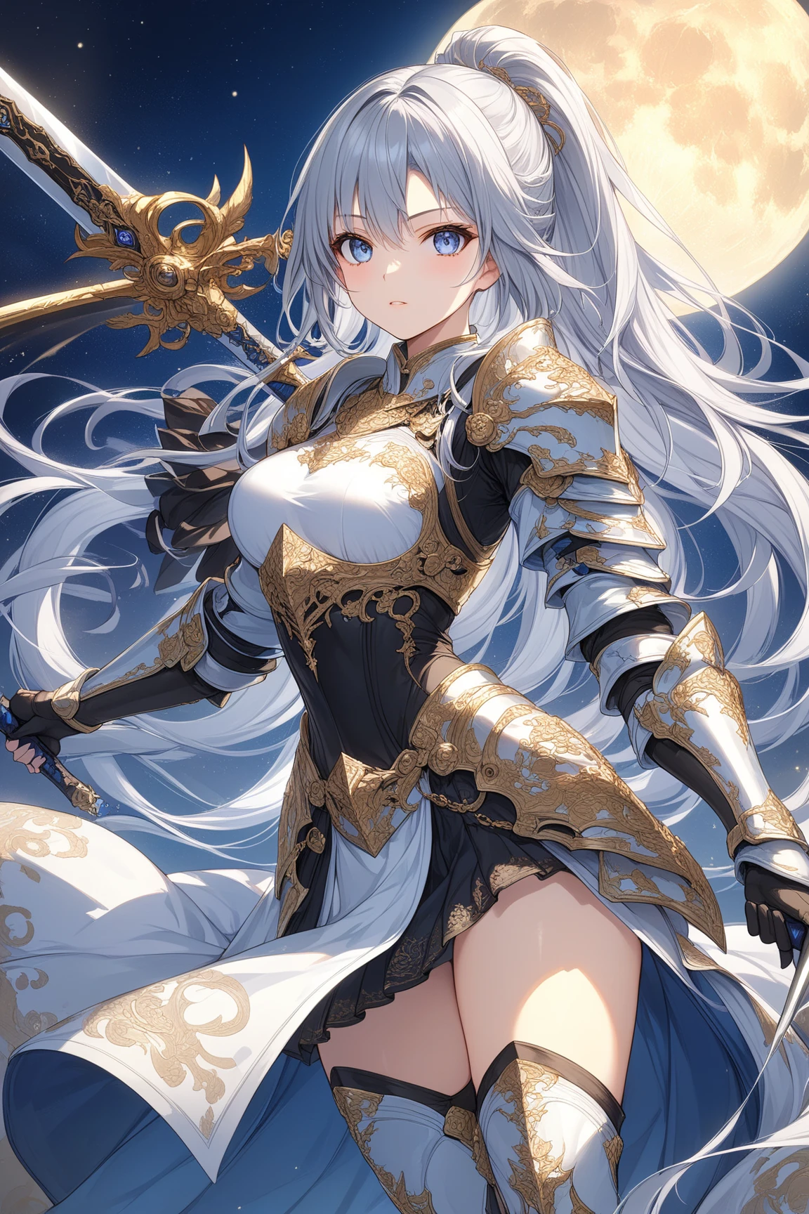Bot Txt2Img default 17:28:33
((8K))、((32K))、((highest quality))、((masterpiece))、((ultra high resolution))、Fine skin texture、fine cloth texture、fine metal texture、RAW photo、Professional、Ultra-fine painting、((alone))、((Against the backdrop of the big Earth))、((in outer space))、((A woman dressed as a Mecha angel))、beautiful breasts、concept art、anime fantasy artwork、detailed fantasy art、Anime character with pale blue-violet hair and big white wings、(((twin tail cha:1.6)Sleek and menacing design、((super heavy weapons, long range support armament))、Pure white and blue-violet armor、8K high quality detailed art、symmetrical wings、NSFW