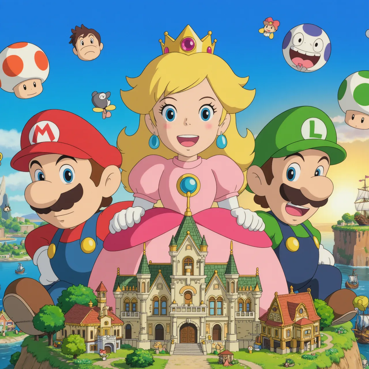 Mario Luigi Peach