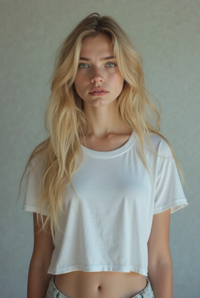 masterpiece, best quality, cinematic photo,  anatomically correct,
digital artwork illustration ,
innocent 20yo  woman, pale skin,
polish,
pronounced feminine features,
(stretching),
t-shirt,
straight blonde hair,
large breasts,


(cosmic background),
dark illustration style,
(8k, dynamic composition, photorealistic, sharp focus), elaborate background, cinematic, rule of thirds,
backlight,

film grain,
intricate details,
fine details,