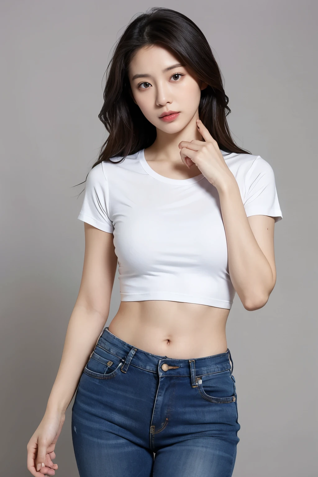 1girl,solo,<lora:GoodHands-beta2:1>,medium breasts,(full body:1.2), ( casual t-shirt:1.3),
brown hair,, best quality,masterpiece,illustration,an extremely delicate and beautiful,CG,unity,8k wallpaper,Amazing,finely detail,masterpiece,official art,extremely detailed CG unity 8k wallpaper,incredibly absurdres,huge filesize,ultra-detailed,highres,extremely detailed,beautiful detailed,
(standing:1.4),
<lora:FatinAfeefa_v1:0.75>