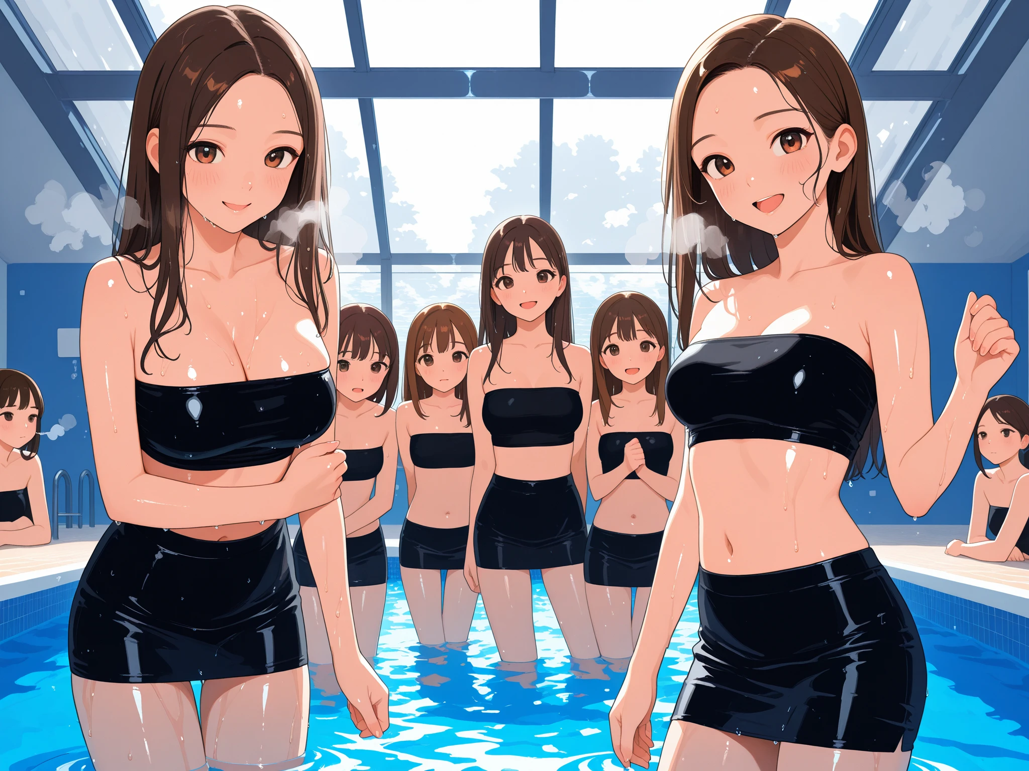 ((NSFW:1.3)),(Textured skin, Anatomically correct, Super Detail, high details, High quality, hight resolution, Best Quality, 1080p,4K),(One-person viewpoint, looking at viewer:1.2),

(Multiple girls in women's bath),(women's bath:1.3)
((Multiple girls, 10+girl with, Group photo of the girls, Group photo of the girls:1.3))
,young adult,(line up standing:1.3),(Breasts of various sizes:1.2),(women with various hairstyles:1.2), all naked, nude,(sweat, wet, wet all over:1.3)
(inviting you to have sex),

nsfw,(Provocative smile, seductive smile, naughty expression, Seductive expression),(embarrassed,blush:1.3)
nsfw,(whole body is gooey with sperm:1.4)
(ass:1.3),back shot,(leaning forward:1.1)
,nsfw,(spread pussy wide:1.1),(pussy focus:1.3), (bare pussy:1.3), (Vaginal hole:1.1),(urethra:1.1),(kuppa:1.1),

