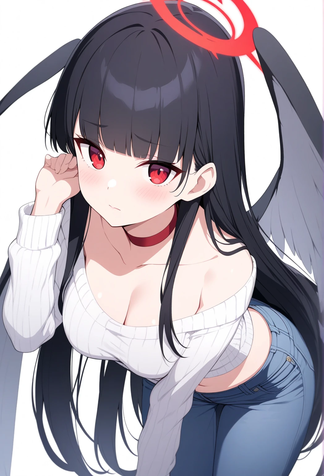 White shirt,