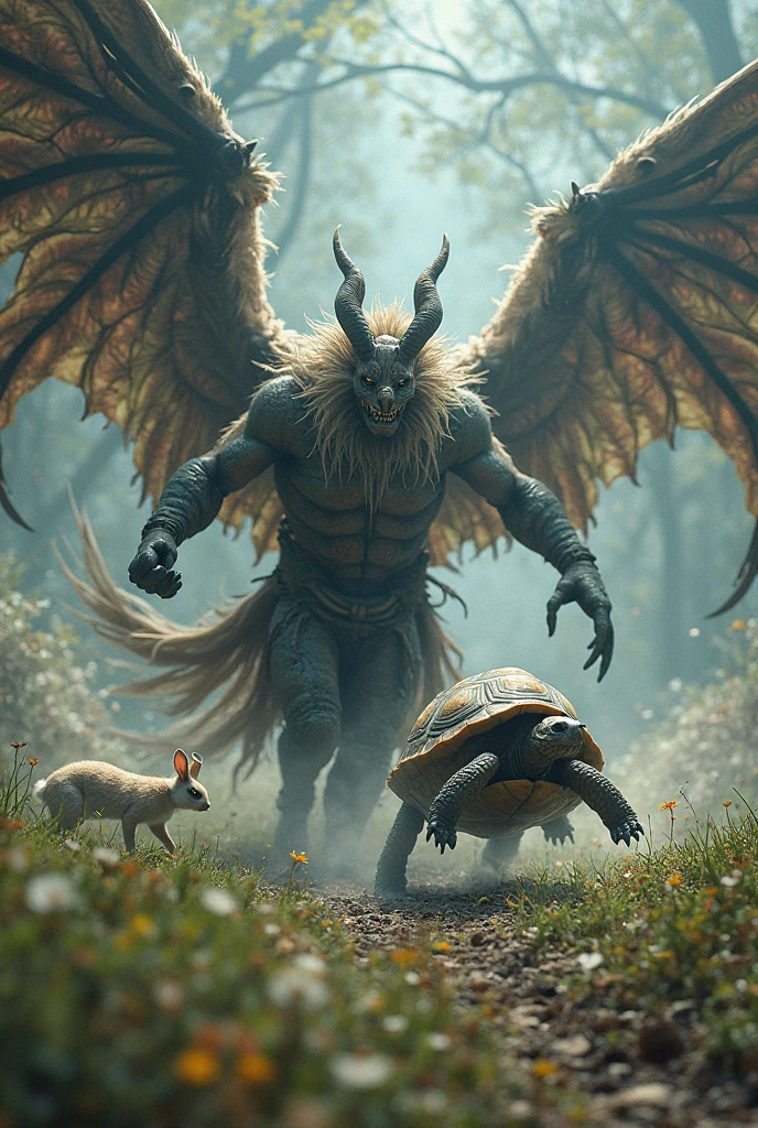 (Masterpiece): A breathtaking scene of a thousand devils unfolds before your eyes, their terrifying forms painted with intricate detail and expressive faces that seem to leap off the canvas. Each devil is rendered in the best quality, their scaly skin, fiery eyes, and sharp claws brought to life with stunning realism. The background is a chaotic scene of flames and smoke, adding to the sense of intensity and destruction.

Best quality: A bunny hole might seem an unlikely subject for a masterpiece, but with its lush green grass, inviting entrance, and the promise of a cozy burrow beneath, it is a charming and endearing image. Each blade of grass, each