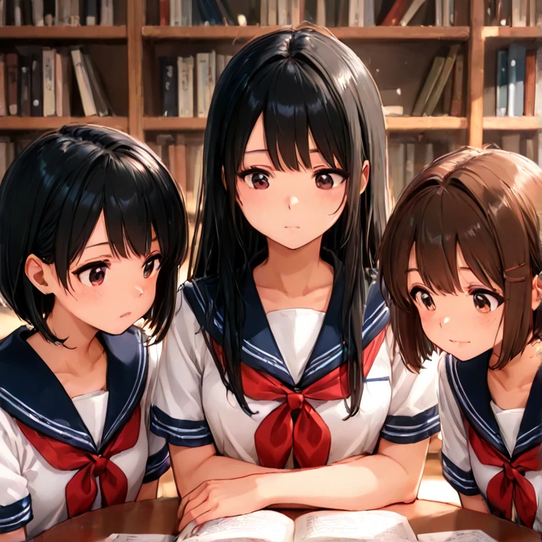 (RAW photo:1.2), (realistic), beautiful detailed girl, very detailed eyes and face, beautiful and detailed eyes, huge file size, High resolution, very detailed, highest quality, [table top:1.6], shape, very detailed, small details, highest quality, 8k wallpaper, movie lighting,Three 15-year-old high school girls, Desolate classroom, High school girls being cornered, Fight bravely, scattered textbooks, Fallen desk, Fallen chair, sitting, White panties are visible, look of fear, slender body, young face, immature body, panties exposed