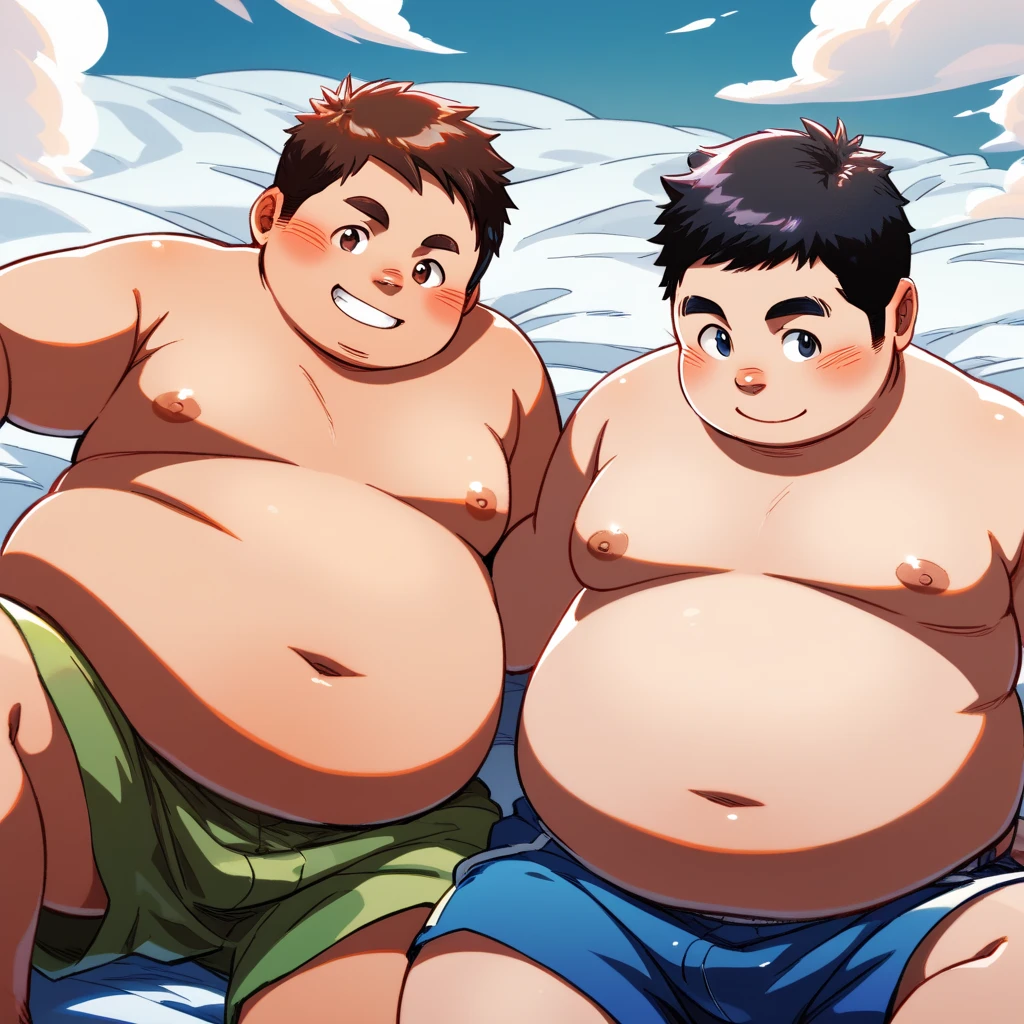 Fat, Chubby belly, Chubby obese, Man, O-Legs, M-Legs, Naked, Topless, penis, boys, happy