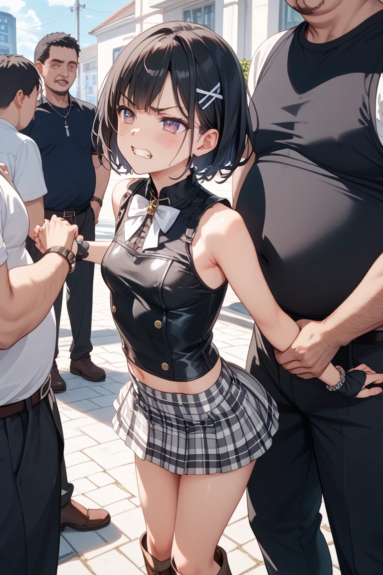 (((full body shot))),1people々々 girl ,Black Hair,(masterpiece:1.2), highest quality,((((High resolution)))), unity 8k wallpaper, (shape:0.8), Highly detailed face, Perfect lighting, Highly detailed CG,(((Shibuya Scramble Crossing))),(Big Breasts),((((Black jacket)))),((((White sweater)))),((((Black tight skirt)))),(((Black long boots))),(((Black pointed toe)))、(((Black stiletto heels)))、((((Thin legs)))),short hair,((((Open your jacket)))),((on the road)),((((blue sky)))),((((vaginal)))),(((((sex))))),((1 boy)),(penis),(penis),((((Stand leaning forward)))),((((From the side)))),((((crowd)))),(((((1 boy))))),(((((((grabbing another's breast))))))),((((((((Man behind))))))))),(((cum pussy))),(orgasm)