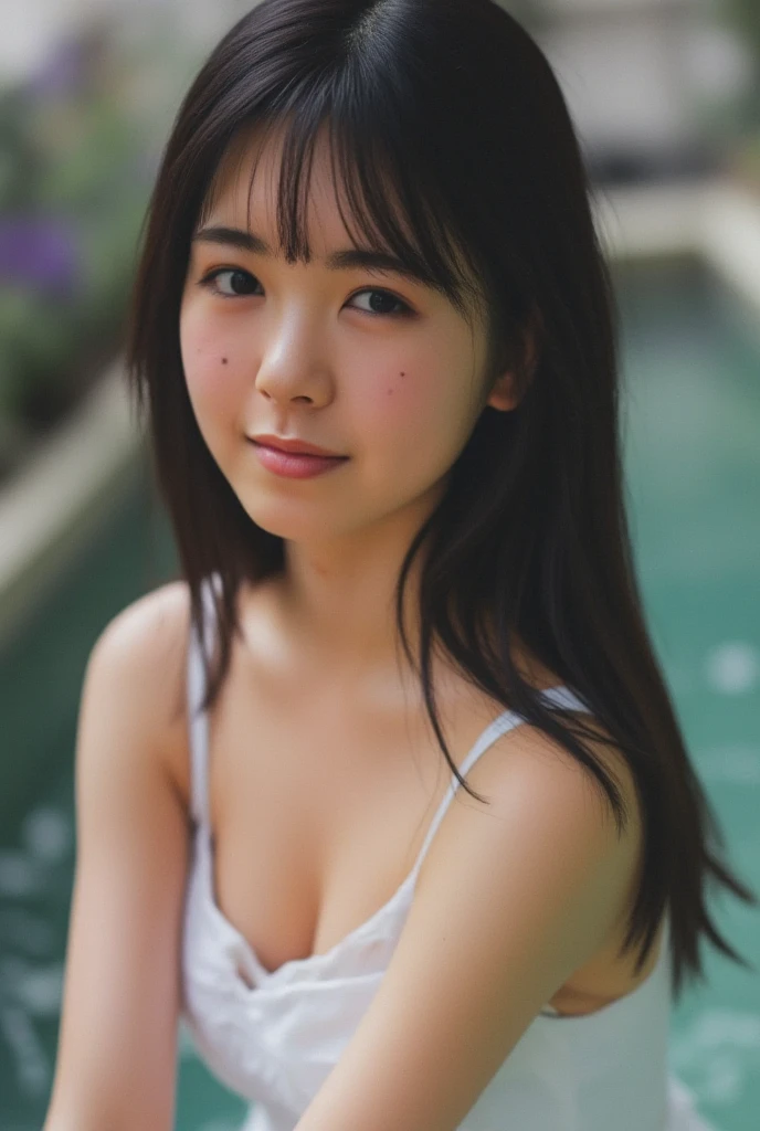 (highest quality,masterpiece:1.3,Ultra-high resolution),(Very detailed,Caustics,8k),(Realistic:1.4,RAW shooting),1 girl,Sit on the grass,(Holding a can of beer in your hand),(smile),(blush),(Watery eyes),Looking into the camera,Age 25,cute,Japanese,Wavy long hair、,Lace Lingerie,glamorous,(Huge Breasts、Saggy breasts、Deep cleavage),(breast focus),(close up of breasts)、darkness,Cherry tree,Illuminated night cherry blossoms,Professional Writing,(Waist up shot),(Low position),(Low Angle)、Her face is perfect, Nanase Nishino