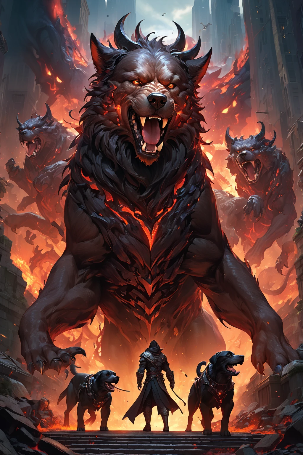 At night, the Blood Moon, many monsters are attacking the huge city wall