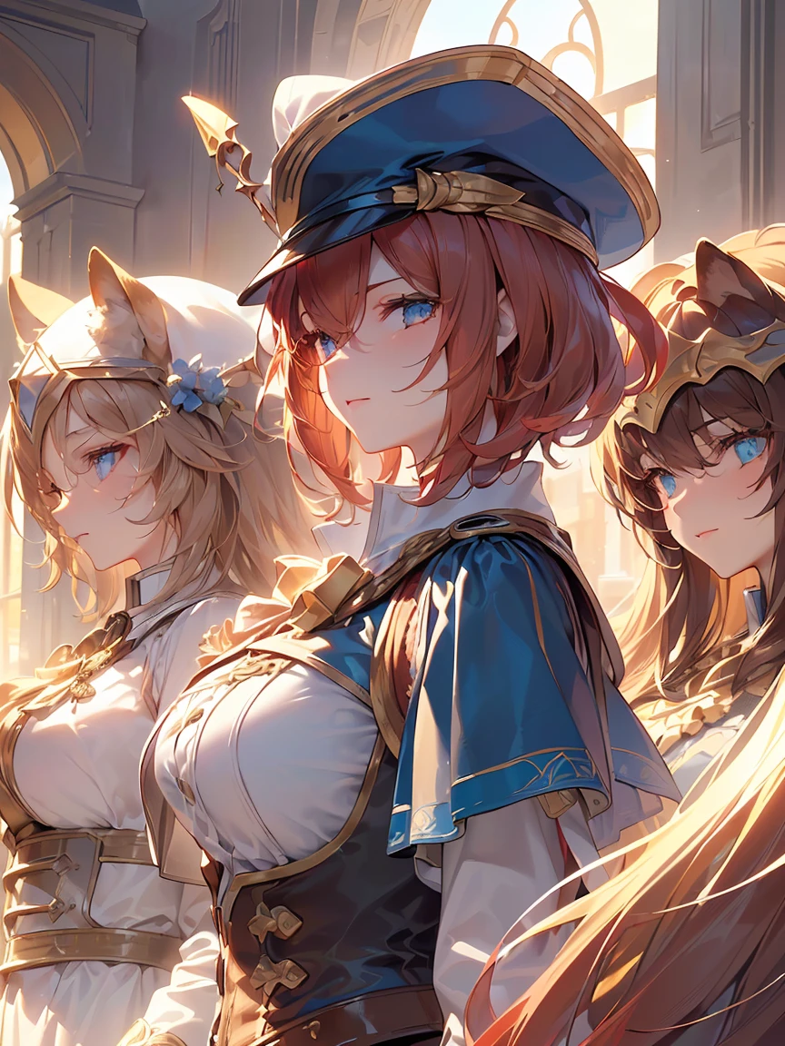 (masterpiece), (best quality), (expressive eyes), (perfect face with detailed nose and ears), (8k resolution), (HD clarity), (vivid colors), (well-detailed hands and body features), (intricately defined facial contours), (vibrant skin tones), (finely rendered hairstyle and clothing), (elaborate and immersive background), (solid silhouettes), (greatly shaped face structure), (dynamic lighting), (natural poses and body movements), (immersive depth perception), (crisp details and sharp lines), (balanced composition), (highly detailed clothing and accessories), (reflective surfaces and materials), (atmospheric effects and environmental details), (sharp focus and clear visibility), (subtle shading and highlights), (complex patterns and intricate designs), (elegant posture and graceful gestures), (rich contrasts and vibrant color contrasts), (fluid motion and dynamic poses), (artistic flair and stylistic elements), (perfect symmetry and accurate proportions), (engaging facial expressions and emotive eyes), ((solo)), ((femboy)), (orange hair), (green eyes), long flowing hair, tied hair, pale complexion, defined cheekbones, smirk, sitting, gaming chair, headphone, computer, desk, mouse, keyboard streamer room, gaming poster, female clothes, (blue and magenta clothes), (good design suit), ((flat chested)), ((flat breasts)), (no breasts)