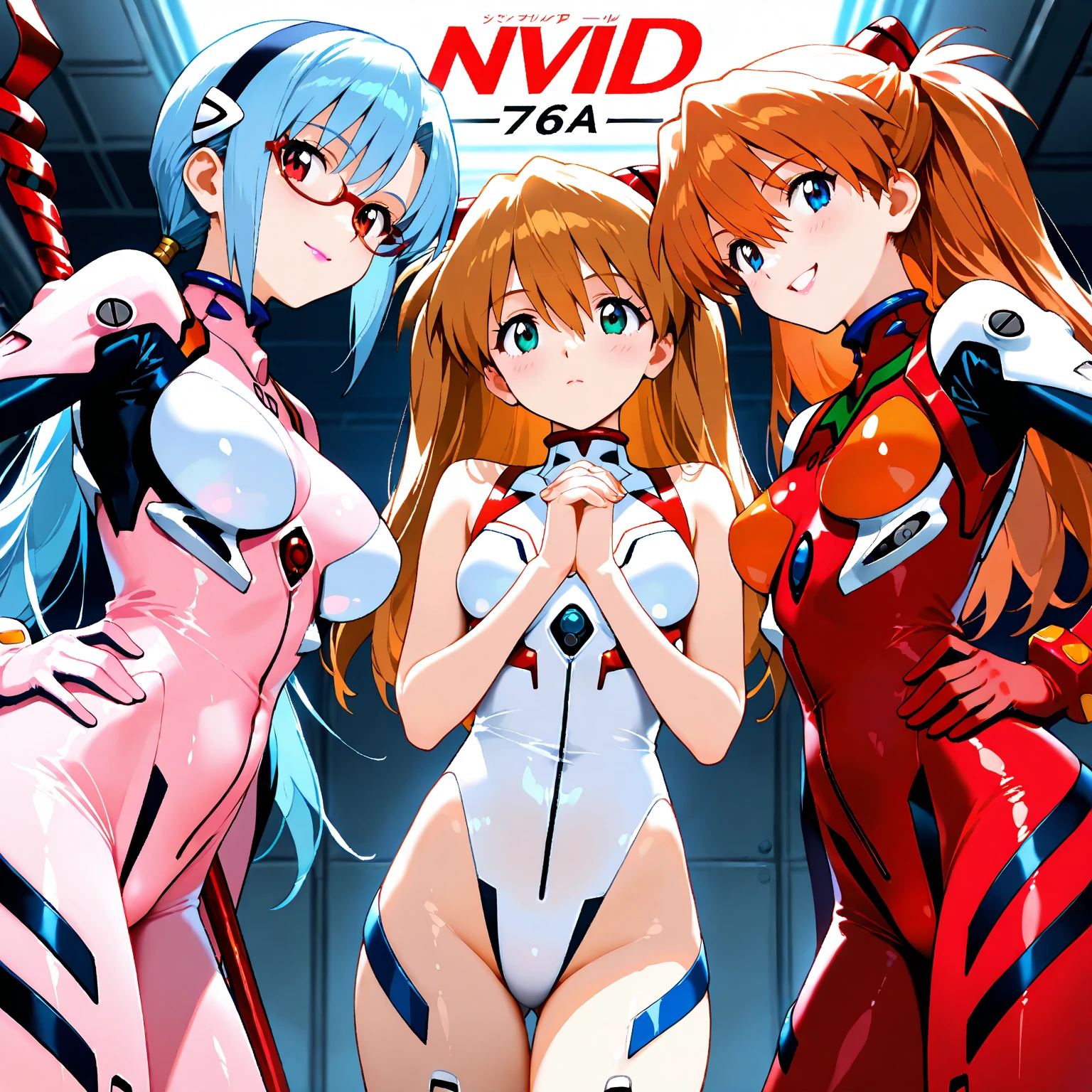 top-quality、masuter piece、covers、2girls、(White spacesuit)、(a blond):1.5、(Futuristic, Tight Fit Bodysuit)、head phone、Cyberpunk spaceship interior background、​masterpiece、top-quality、