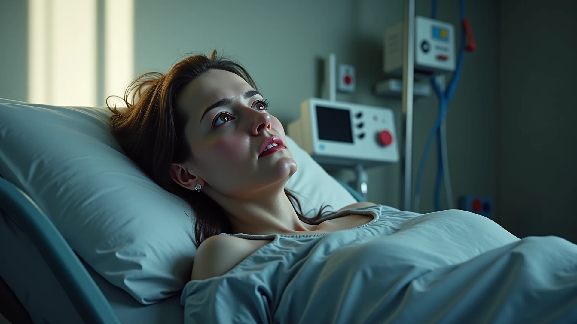 She is in agony as her body is touched