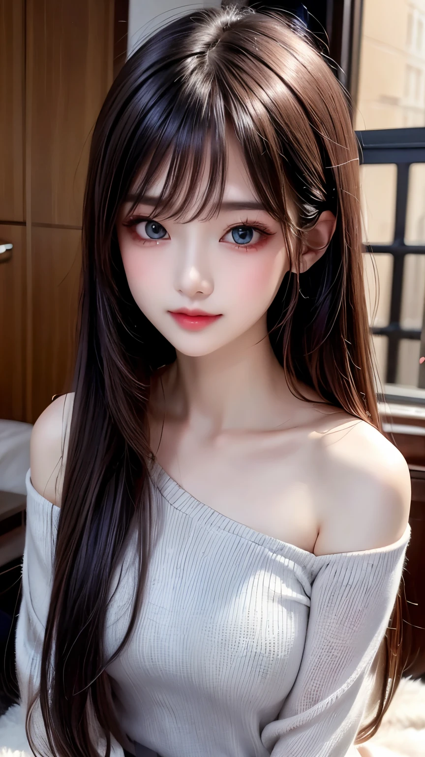 Girl with Camera、mix4、(8K、Raw photography、top-quality、​masterpiece:1.2)、(realisitic、Photorealsitic:1.37)、1girl in、cute little、A city scape、natta、Sateen、Wetty、profetional lighting、photon maping、Radio City、physically-based renderingt、Gradient Brunette Hair、short  curly hair、a handsome、Girly、White Ball Set、superior image quality、hight resolution、1080p、(Clear face)、(Detailed face description)、(Detailed hand description)、(masuter piece)、(Exquisite CG)、 extreme light and shadows、hair messy、​masterpiece、abundant detail、(Exquisite facial features)、(Top image quality)、(​masterpiece)、(Eye of Detail)、Looking forward to your eyes、Delicate collarbones、((Casual wear))、Sweaters、