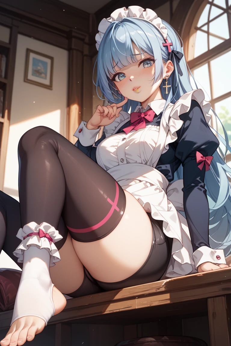 8K、masterpiece、Japanese、Woman wearing glasses、Neon（nod)、from the front、smile、Childish、Small breasts、See-through underwear、night、Bedroom、Show your underwear、mini skirt