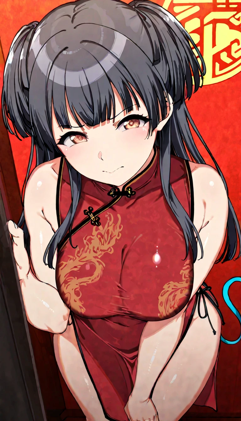 A tragic historical drama in 8k live-action style: Beautiful palace secrets Beautiful 10 year old Chinese Kung Fu Princess with long black hair has her nipples examined by a doctor Gorgeous embroidery, Ultra glossy, She is wearing a shiny red top and bottom long sleeve floral pajama kung fu suit.... She can open her mouth