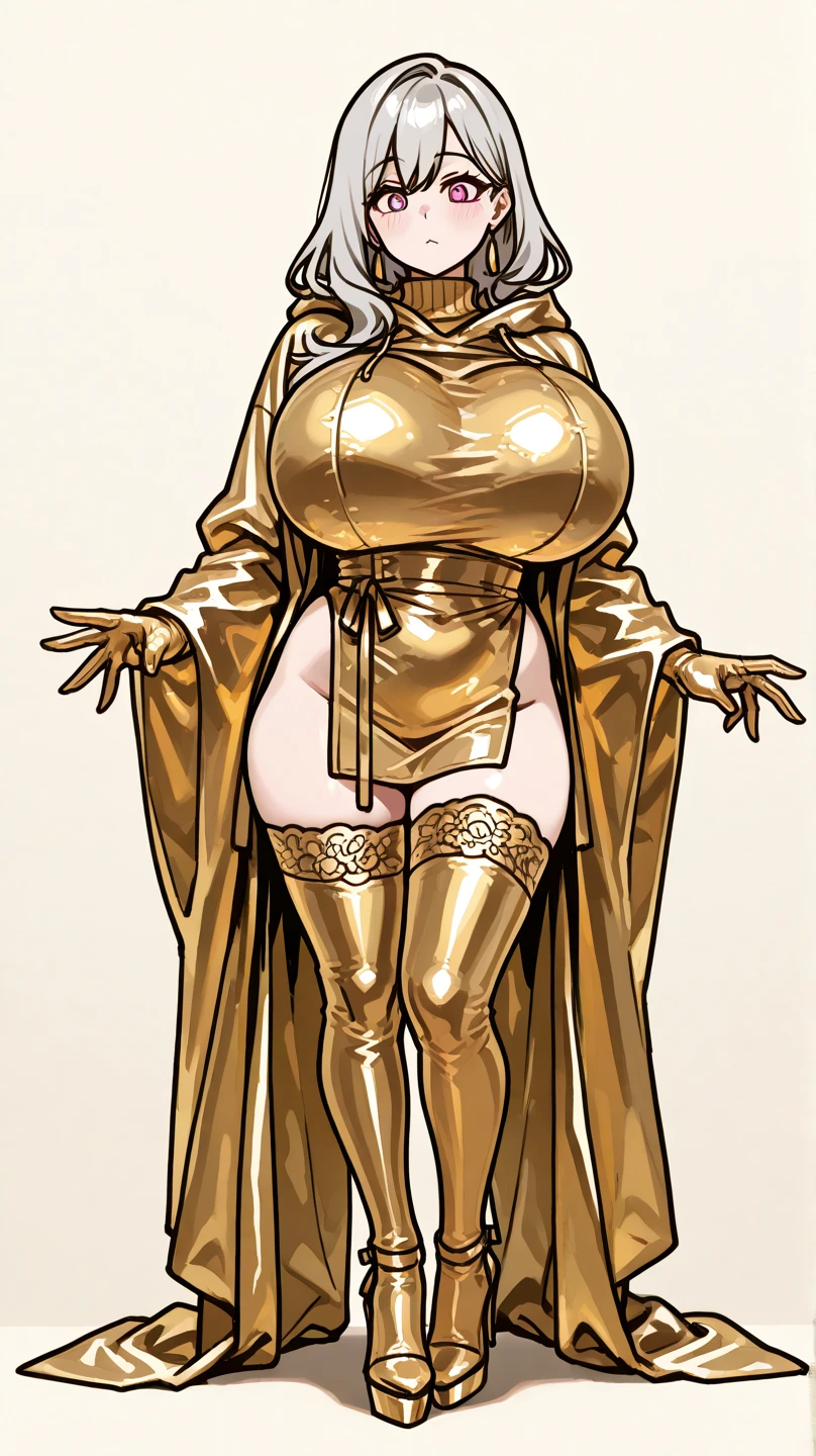 Full body, masterpiece, female elf Dark skin standing pose (kuro Gyaru dark elf pirotess black skin) (yellow tiger bikini), red cape, red bikini, long white hair, strong body, abs, Shiny Skin, Sunglasses, FEMALE, big breasts, voluminous breasts, curvy breasts, mesh stockings, standing with a bouquet (red roses), full height, bottom view, best quality, very detailed, ultra 8k resolution, huge breast, coat , vest, long skirt, portrait, full body, Victoria's clothing, long dress, knight, pants, black skin suit, medieval city, plants, vest, polo shirt, forest, long skirt