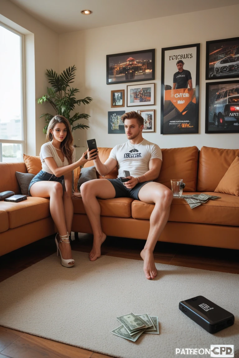 "Hyper-realistic photo of same man and woman standing, with facial expressions unchanged, in ultra-high resolution 8k."