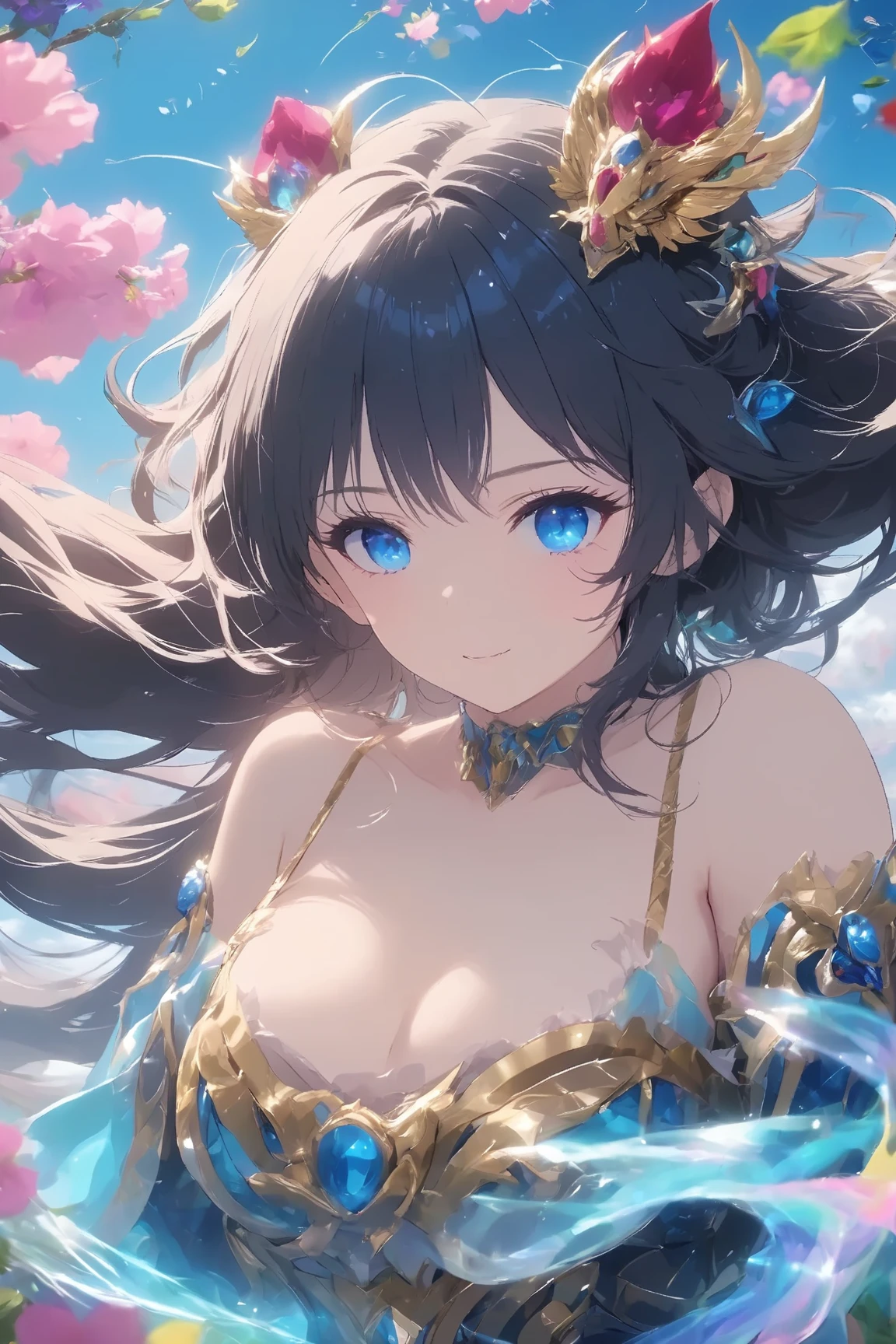 A mermaid idol on a beach stage at sunset:
(best quality,4k,8k,highres,masterpiece:1.2),ultra-detailed,illustration,beach stage, vibrant color,((mermaid))), singing, enchanting, sunset glow, ocean waves, sparkling tail, ethereal beauty, crowd cheering, magical atmosphere, graceful motions, sandy shore, seashells, tropical flowers, heavenly voice, mesmerizing performance, professional lighting, fantasy setting, captivating audience, dreamlike ambiance, dynamic composition, breathtaking moment,(brown hair),(black eyes),glasses,((big breasts)),perfect fins,pointy ears,smiles