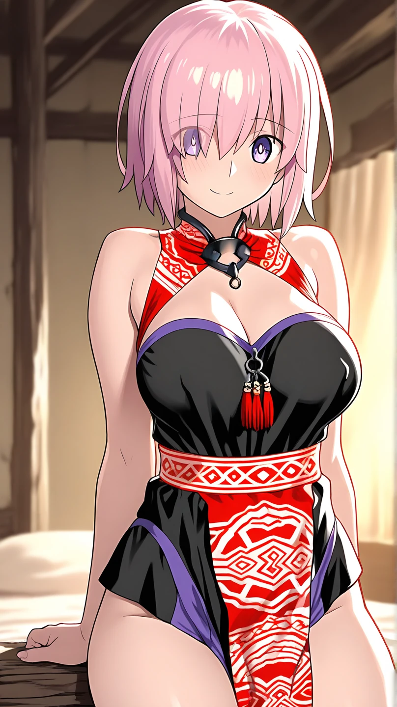 yae miko| genshin impact, master-piece, bestquality, 1girls,20 years old, The sky is beautiful, View viewers from the front., Thigh strap, horny, HD, slight smile, big tits, under tits,