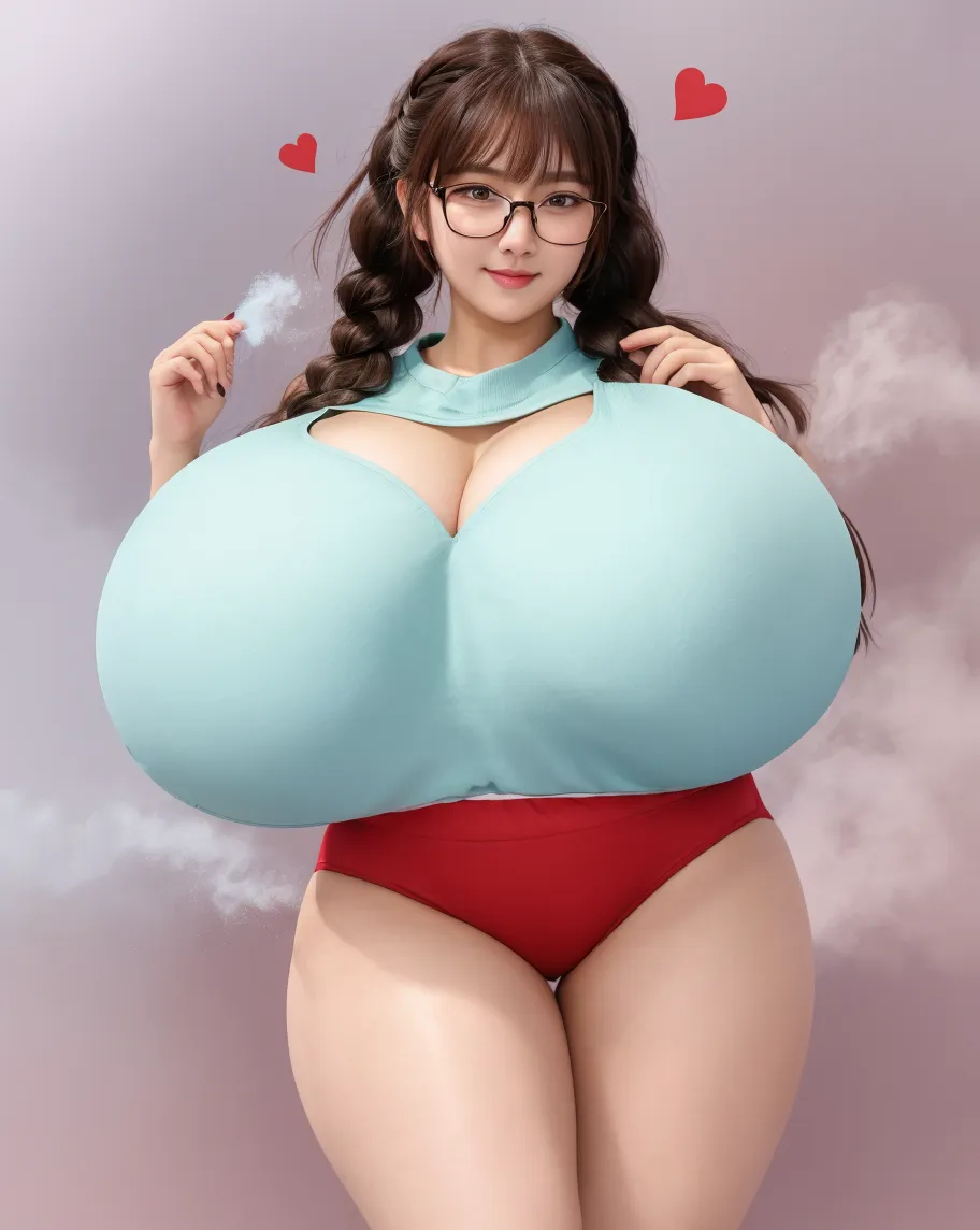 [Handsome, On a white background、Sexy mature woman standing，With an alluring smile，Open lips。She has sharp eyelashes, Brown eyes, Long black hair，With bangs. He has a plump figure, Has a small man's waist, Wide hips, And huge breasts. Images are impactful, Genshin Impact Style, As a great work of art、Presented in HD and HDR quality.]，Breasts larger than torso，camel toe，Pregnant woman，liquid，rubber。